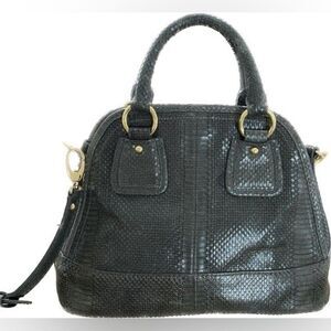 Vintage Talbots - Fake Snakeskin Alma Bag - Embossed Leather Satchel Crossbody